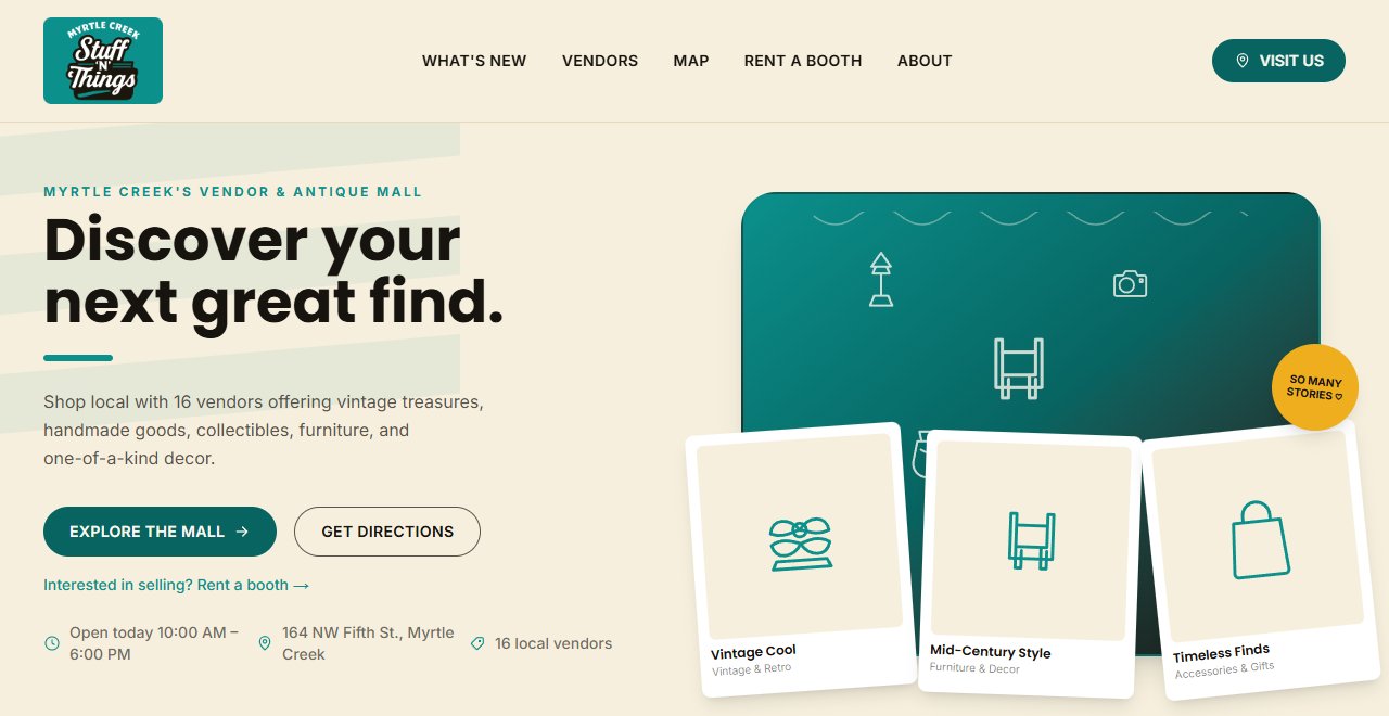 Stuff 'N' Things, a real site we built