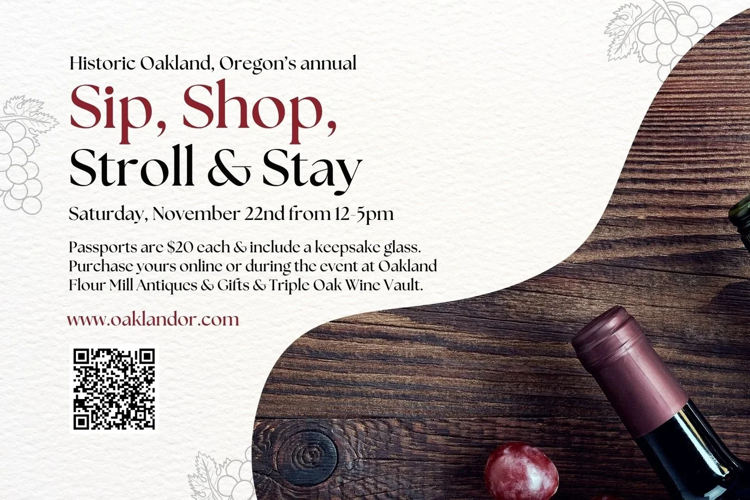 Sip, Shop, Stroll & Stay Wine Walk